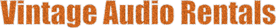 Schriftzug Vintage Audio Rentals